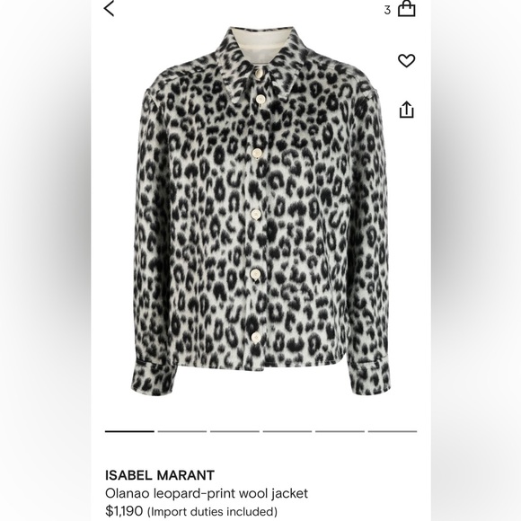 Isabel marant leopard jacket - Picture 1 of 4